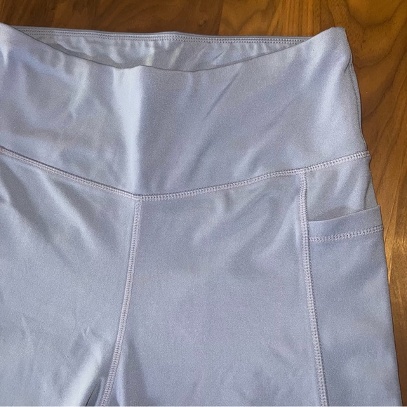 Adrienne Vitadini Sport Light Purple Gray Long Women's Biker Shorts Size Large - Picture 2 of 10